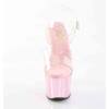 Pleaser - SKY308CHRS Ankle strap sandal - Transparent/Pink Product image